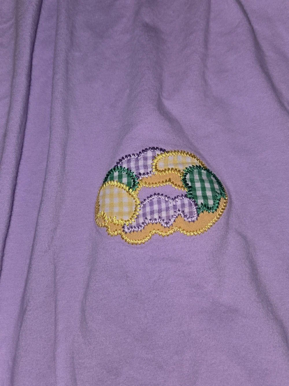 Jelly Beans Mardi Gras Lavender Dress with White Peter Pan Collar